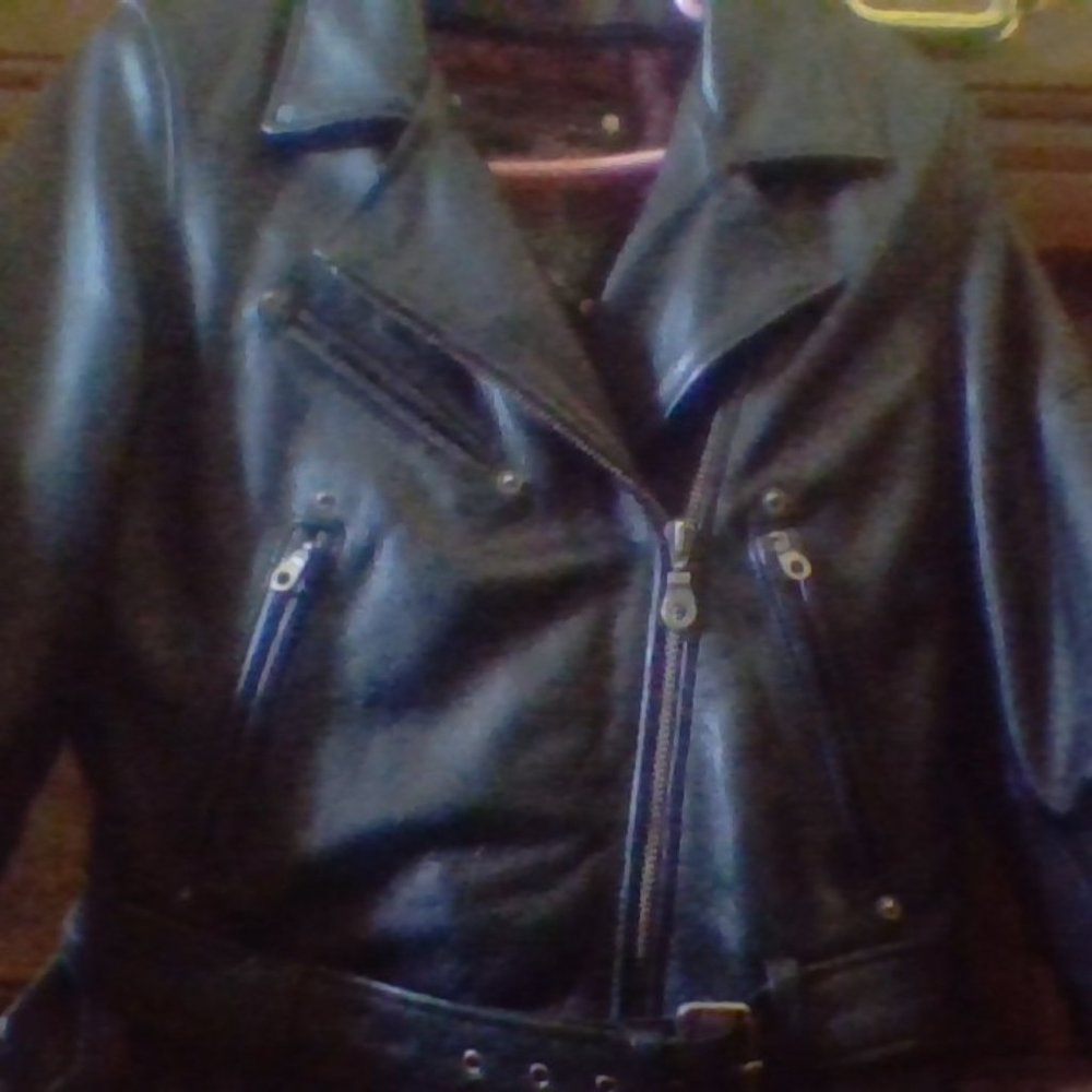 Flying Bikes Leather Jacket Size M